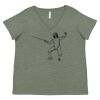 Curvy Collection Women's Fine Jersey V-Neck Tee Thumbnail