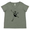 Curvy Collection Women's Fine Jersey V-Neck Tee Thumbnail