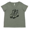 Curvy Collection Women's Fine Jersey V-Neck Tee Thumbnail