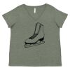 Curvy Collection Women's Fine Jersey V-Neck Tee Thumbnail