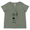 Curvy Collection Women's Fine Jersey V-Neck Tee Thumbnail