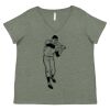 Curvy Collection Women's Fine Jersey V-Neck Tee Thumbnail