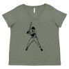 Curvy Collection Women's Fine Jersey V-Neck Tee Thumbnail