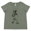 Curvy Collection Women's Fine Jersey V-Neck Tee Thumbnail
