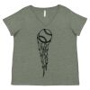 Curvy Collection Women's Fine Jersey V-Neck Tee Thumbnail