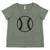 Curvy Collection Women's Fine Jersey V-Neck Tee Thumbnail