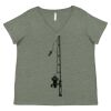 Curvy Collection Women's Fine Jersey V-Neck Tee Thumbnail