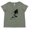 Curvy Collection Women's Fine Jersey V-Neck Tee Thumbnail