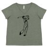 Curvy Collection Women's Fine Jersey V-Neck Tee Thumbnail