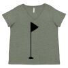 Curvy Collection Women's Fine Jersey V-Neck Tee Thumbnail