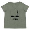 Curvy Collection Women's Fine Jersey V-Neck Tee Thumbnail