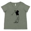 Curvy Collection Women's Fine Jersey V-Neck Tee Thumbnail