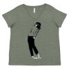 Curvy Collection Women's Fine Jersey V-Neck Tee Thumbnail