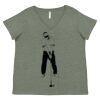 Curvy Collection Women's Fine Jersey V-Neck Tee Thumbnail