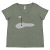 Curvy Collection Women's Fine Jersey V-Neck Tee Thumbnail