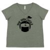 Curvy Collection Women's Fine Jersey V-Neck Tee Thumbnail