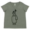 Curvy Collection Women's Fine Jersey V-Neck Tee Thumbnail