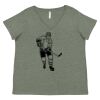 Curvy Collection Women's Fine Jersey V-Neck Tee Thumbnail