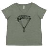 Curvy Collection Women's Fine Jersey V-Neck Tee Thumbnail
