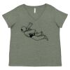 Curvy Collection Women's Fine Jersey V-Neck Tee Thumbnail
