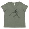 Curvy Collection Women's Fine Jersey V-Neck Tee Thumbnail