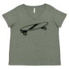 Curvy Collection Women's Fine Jersey V-Neck Tee Thumbnail