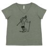 Curvy Collection Women's Fine Jersey V-Neck Tee Thumbnail