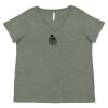 Curvy Collection Women's Fine Jersey V-Neck Tee Thumbnail