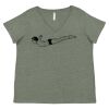 Curvy Collection Women's Fine Jersey V-Neck Tee Thumbnail