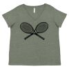 Curvy Collection Women's Fine Jersey V-Neck Tee Thumbnail