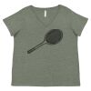 Curvy Collection Women's Fine Jersey V-Neck Tee Thumbnail