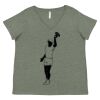 Curvy Collection Women's Fine Jersey V-Neck Tee Thumbnail