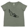 Curvy Collection Women's Fine Jersey V-Neck Tee Thumbnail