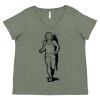 Curvy Collection Women's Fine Jersey V-Neck Tee Thumbnail