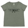 Curvy Collection Women's Fine Jersey V-Neck Tee Thumbnail