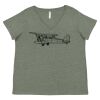 Curvy Collection Women's Fine Jersey V-Neck Tee Thumbnail