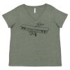 Curvy Collection Women's Fine Jersey V-Neck Tee Thumbnail