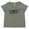 Curvy Collection Women's Fine Jersey V-Neck Tee Thumbnail