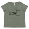 Curvy Collection Women's Fine Jersey V-Neck Tee Thumbnail