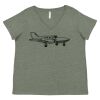 Curvy Collection Women's Fine Jersey V-Neck Tee Thumbnail