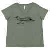 Curvy Collection Women's Fine Jersey V-Neck Tee Thumbnail