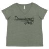 Curvy Collection Women's Fine Jersey V-Neck Tee Thumbnail