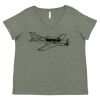 Curvy Collection Women's Fine Jersey V-Neck Tee Thumbnail