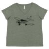 Curvy Collection Women's Fine Jersey V-Neck Tee Thumbnail