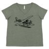 Curvy Collection Women's Fine Jersey V-Neck Tee Thumbnail
