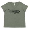Curvy Collection Women's Fine Jersey V-Neck Tee Thumbnail