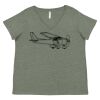Curvy Collection Women's Fine Jersey V-Neck Tee Thumbnail