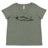 Curvy Collection Women's Fine Jersey V-Neck Tee Thumbnail
