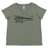 Curvy Collection Women's Fine Jersey V-Neck Tee Thumbnail