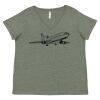 Curvy Collection Women's Fine Jersey V-Neck Tee Thumbnail